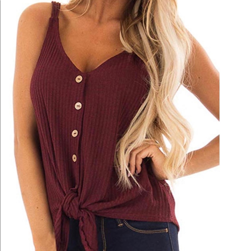 Women’s red tank top